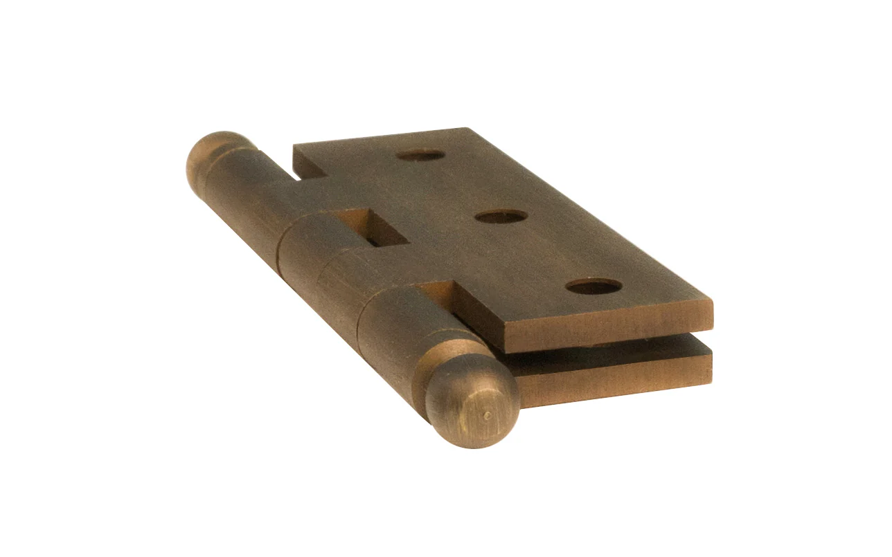 Classic Solid Brass Ball-Tip Cabinet Hinge ~ 2" x 1-1/2" - Image 3