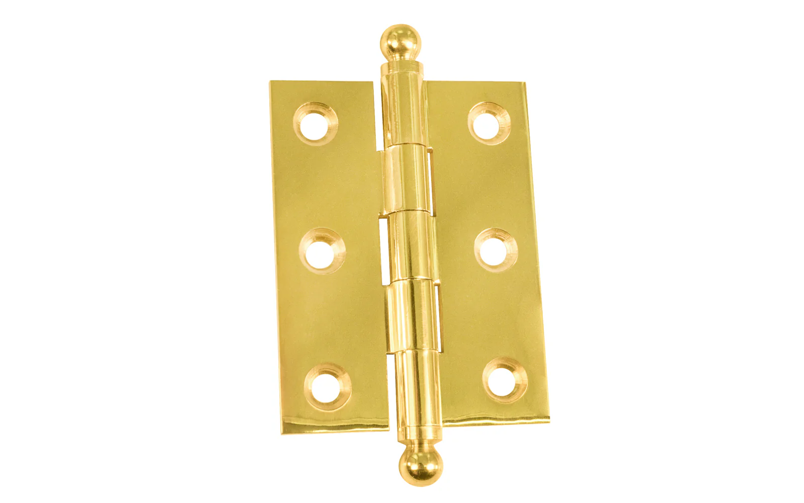 Classic Solid Brass Ball-Tip Cabinet Hinge ~ 2" x 1-1/2" - Image 7