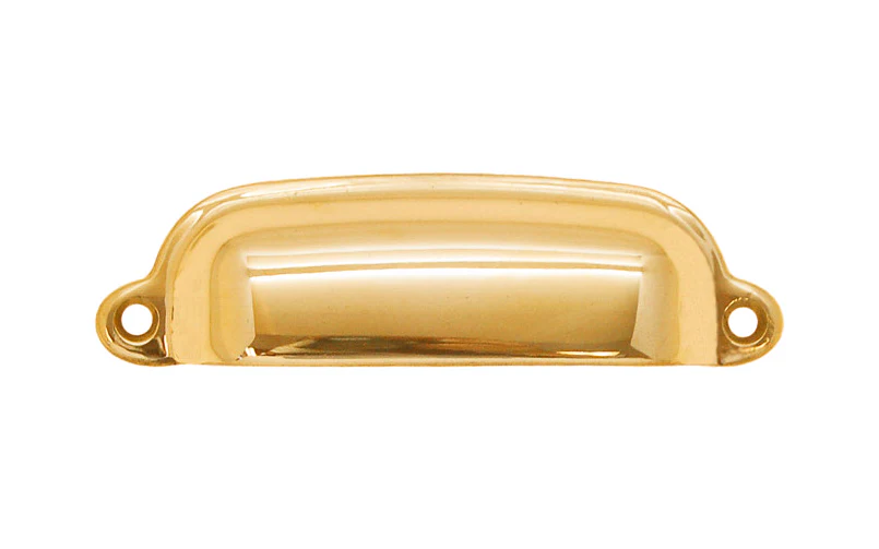Classic Solid Brass Bin Pull ~ 3-3/8" On Centers