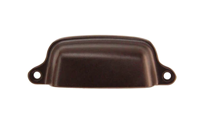 Classic Solid Brass Bin Pull ~ 3" On Centers - Image 2