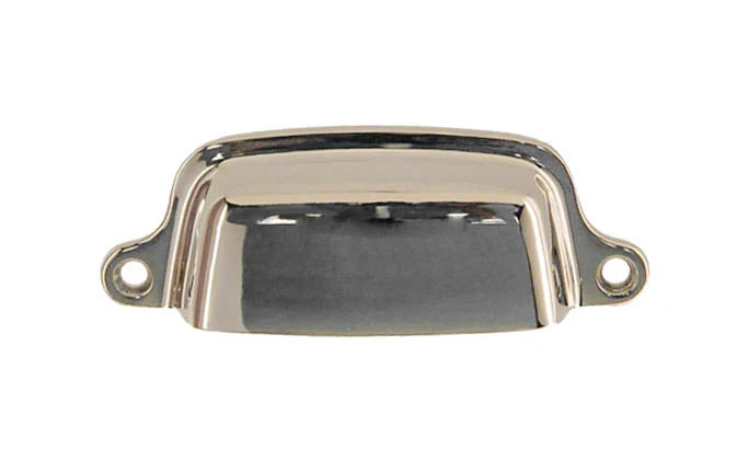 Classic Solid Brass Bin Pull ~ 3" On Centers - Image 4
