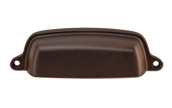 Classic Solid Brass Bin Pull ~ 4" On Centers - Image 3