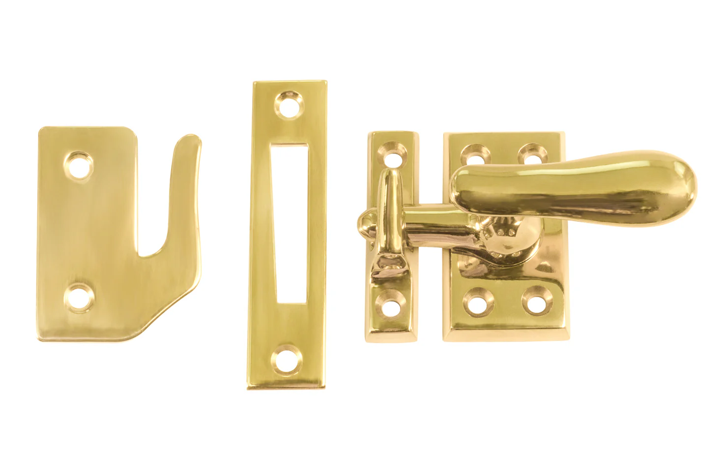 Classic Solid Brass Casement Window Latch ~ Large Size - Image 6