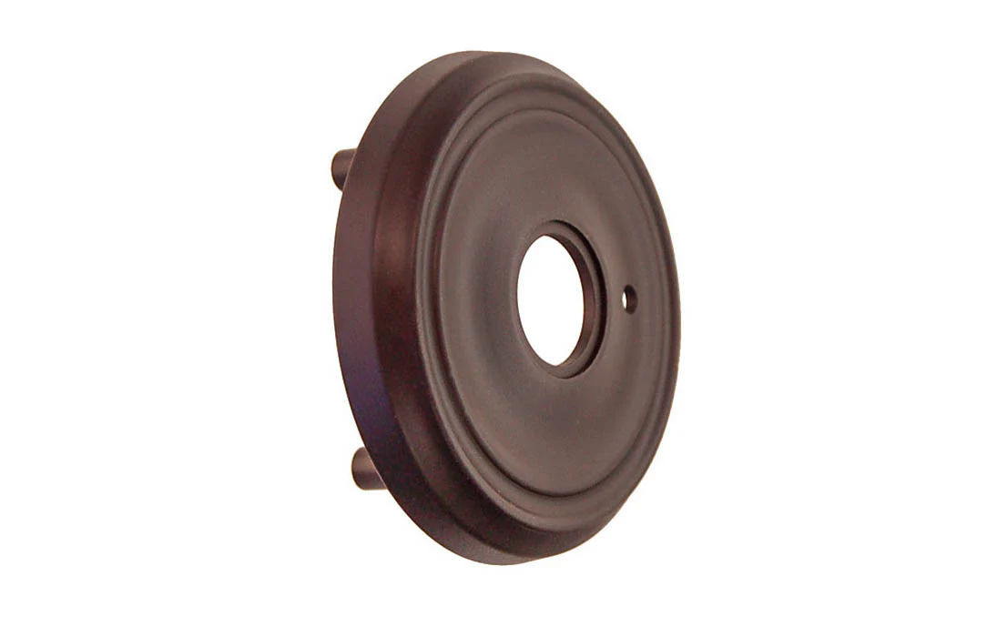 Classic Solid Brass Rosette with Threaded Shanks ~ Privacy (Locking) - Image 4