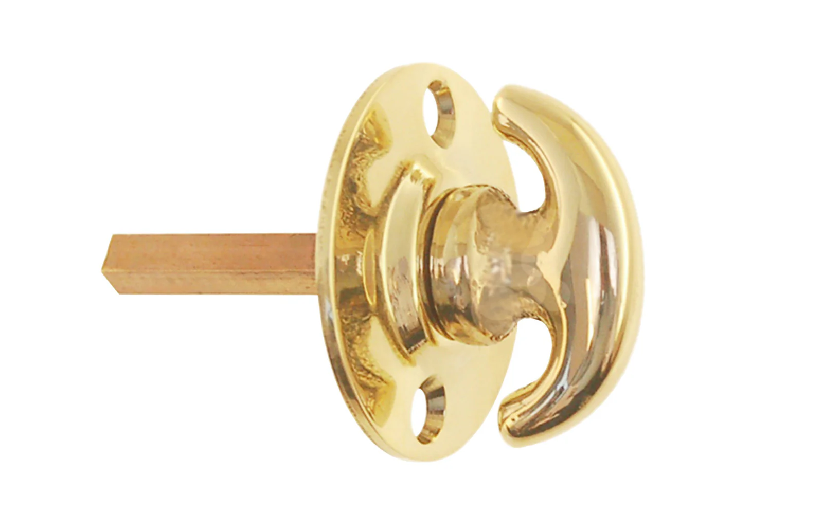 Classic Solid Brass Thumbturn with Round Plate - Image 5
