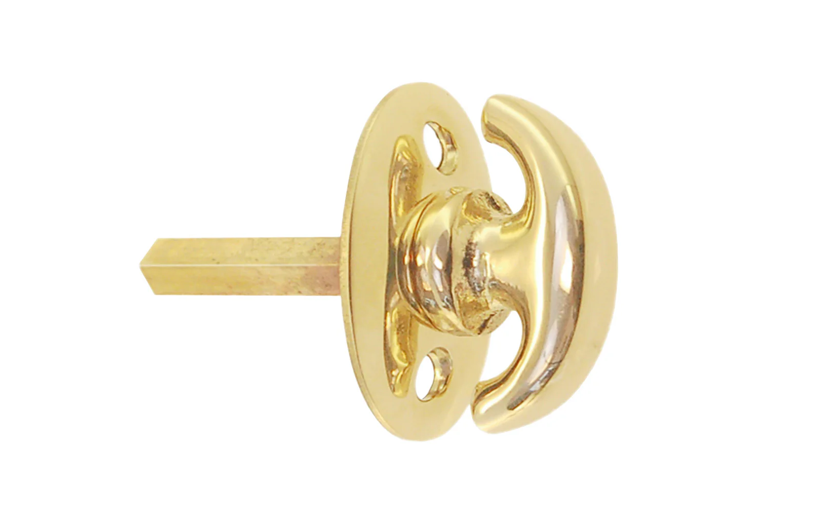 Classic Solid Brass Thumbturn with Smaller Oval Plate - Image 5