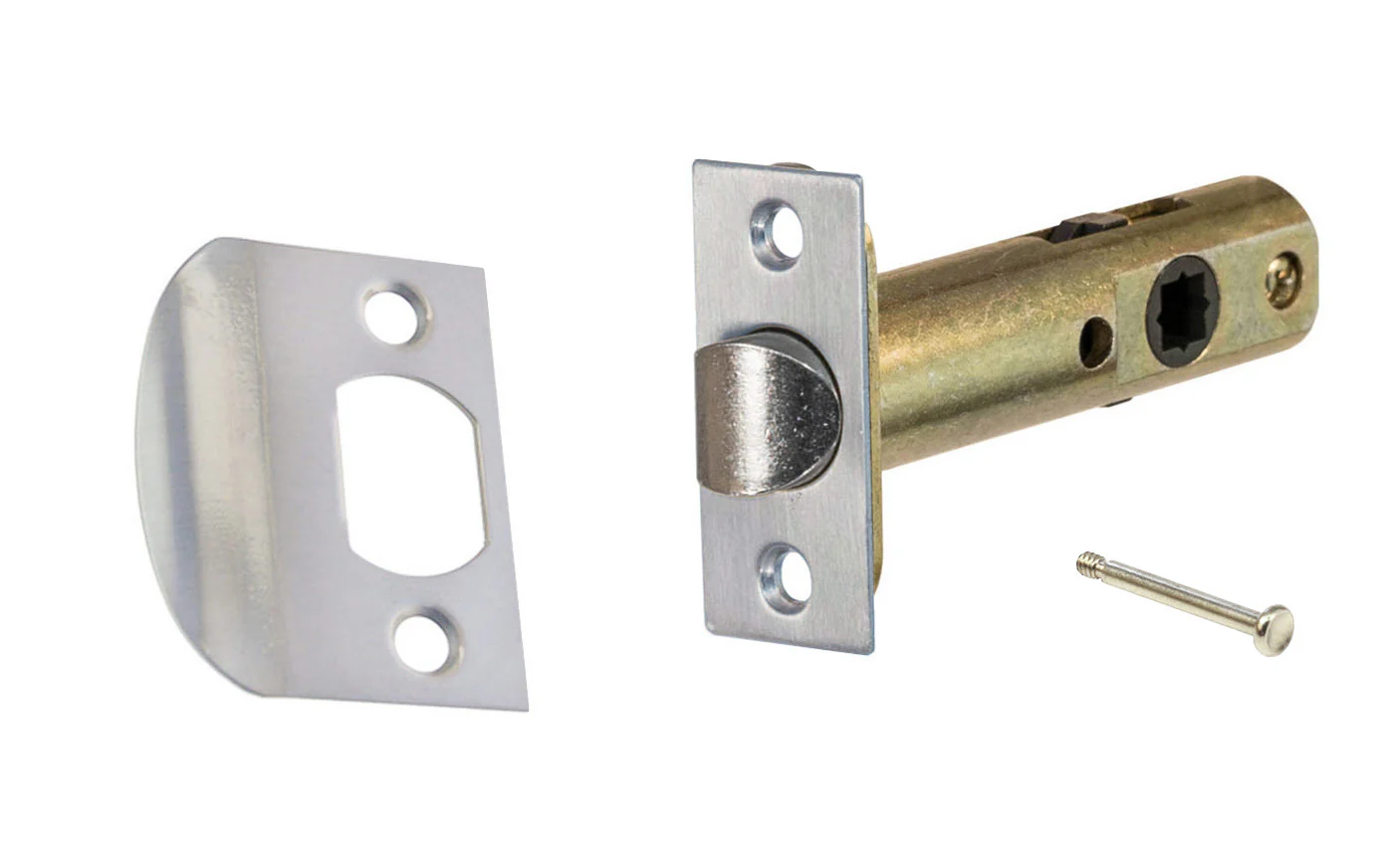 Classic Spring Latch for Doors with Locking Pin (Privacy) ~ 2-3/8" Backset - Image 4