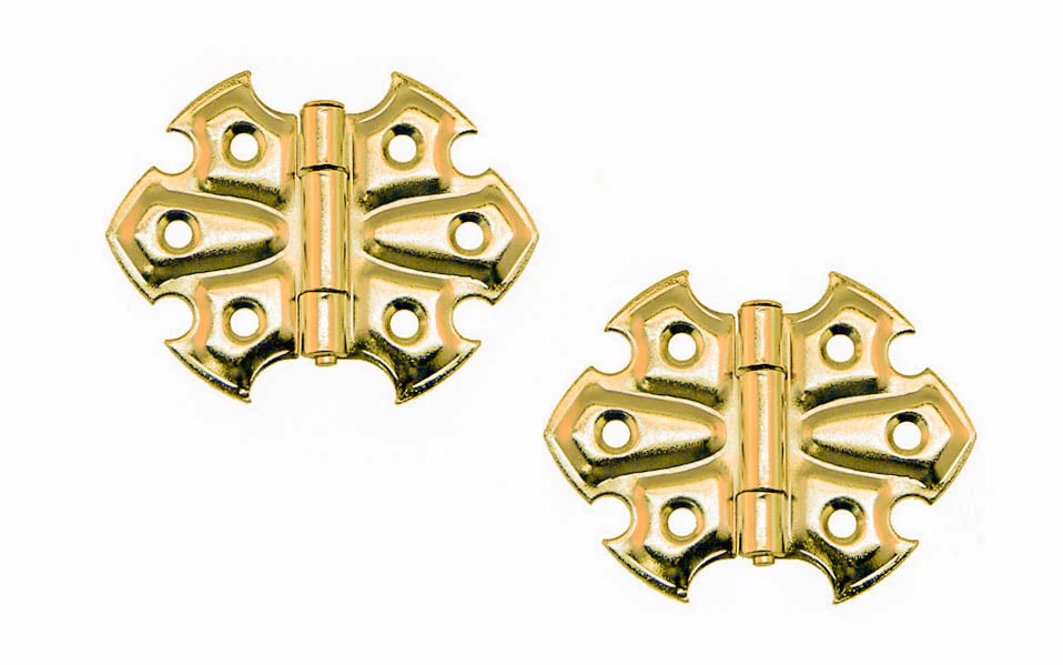 Embossed Ornamental Cabinet Hinges ~ 2-7/16" x 1-7/8" - Image 3