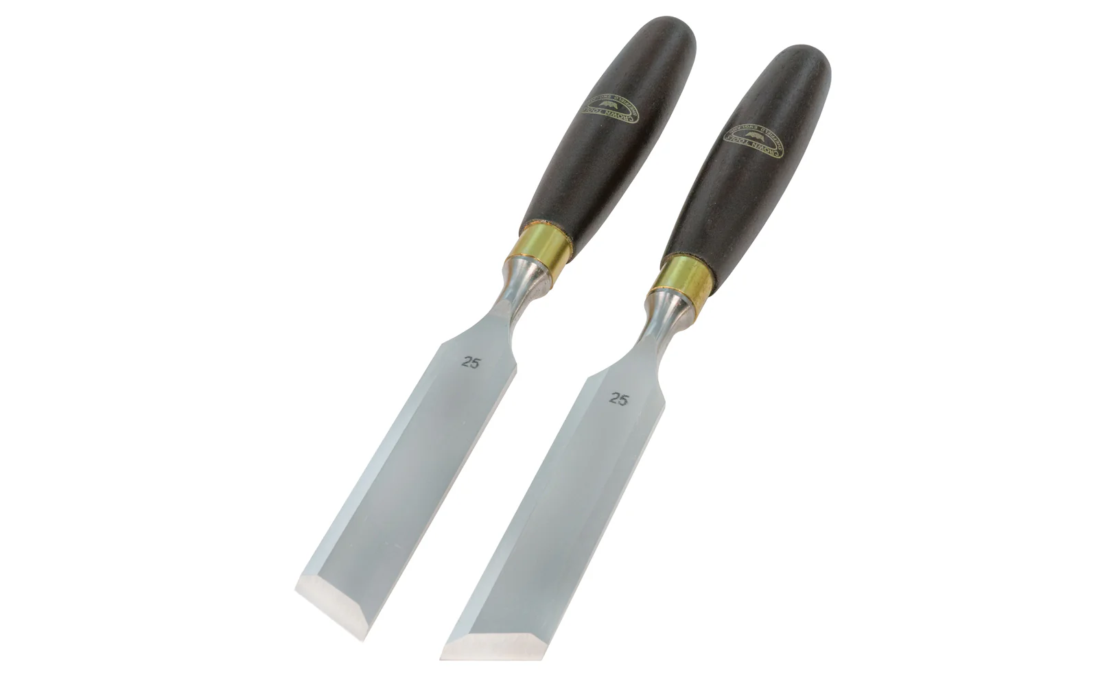 Crown Tools 25 mm Skew Edge Chisels - Right & Left