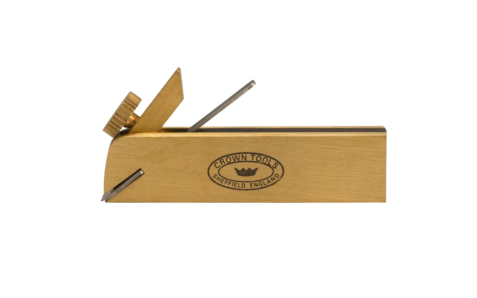 Crown Tools Brass Miniature 3" Bullnose Plane - Image 2