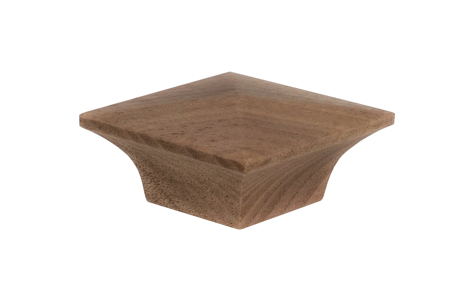 Diamond Shape Walnut Wood Cabinet Knob