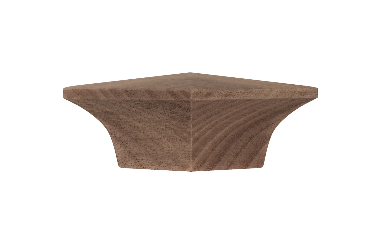 Diamond Shape Walnut Wood Cabinet Knob - Image 3