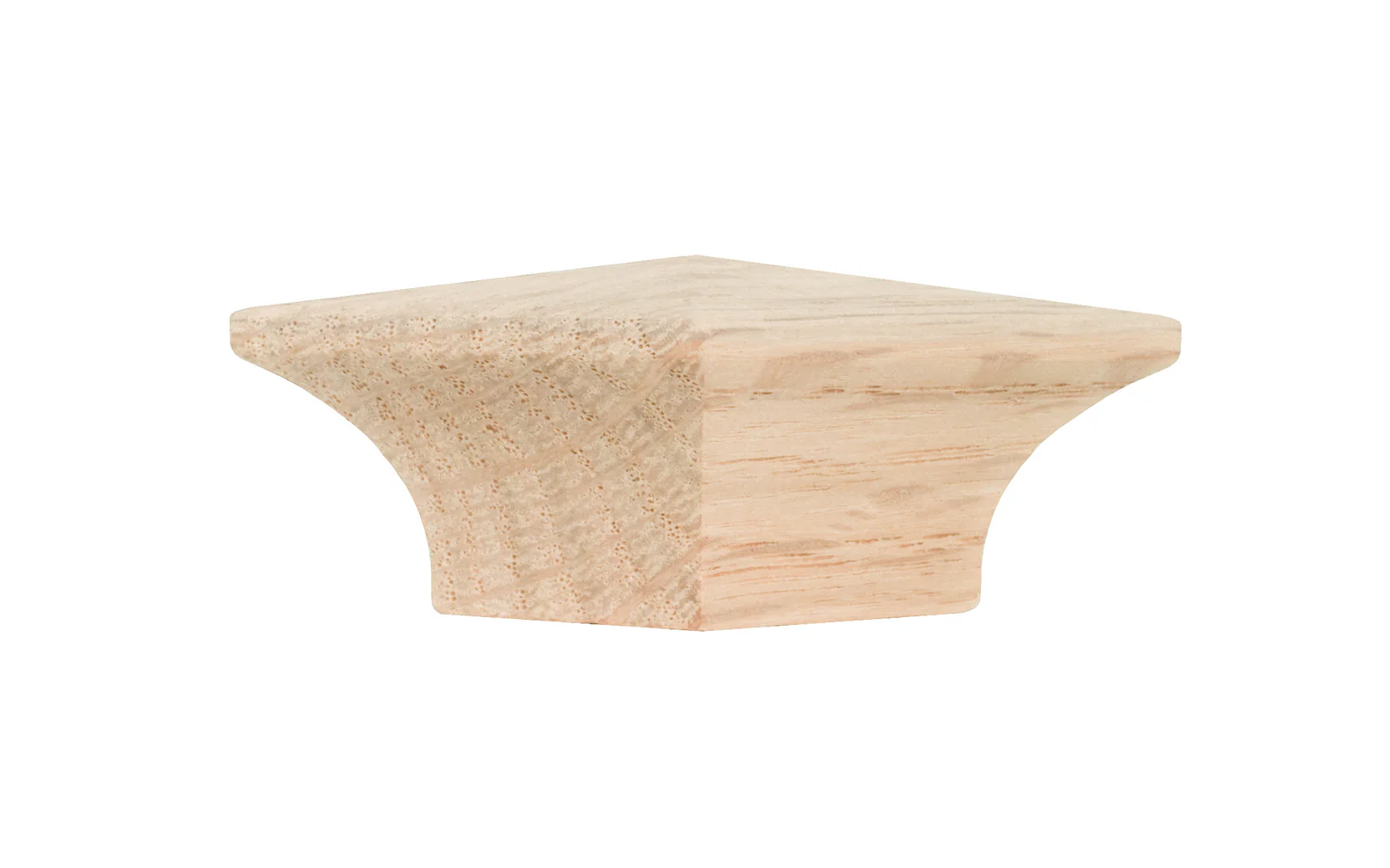 Diamond Shape Oak Wood Cabinet Knob - Image 2