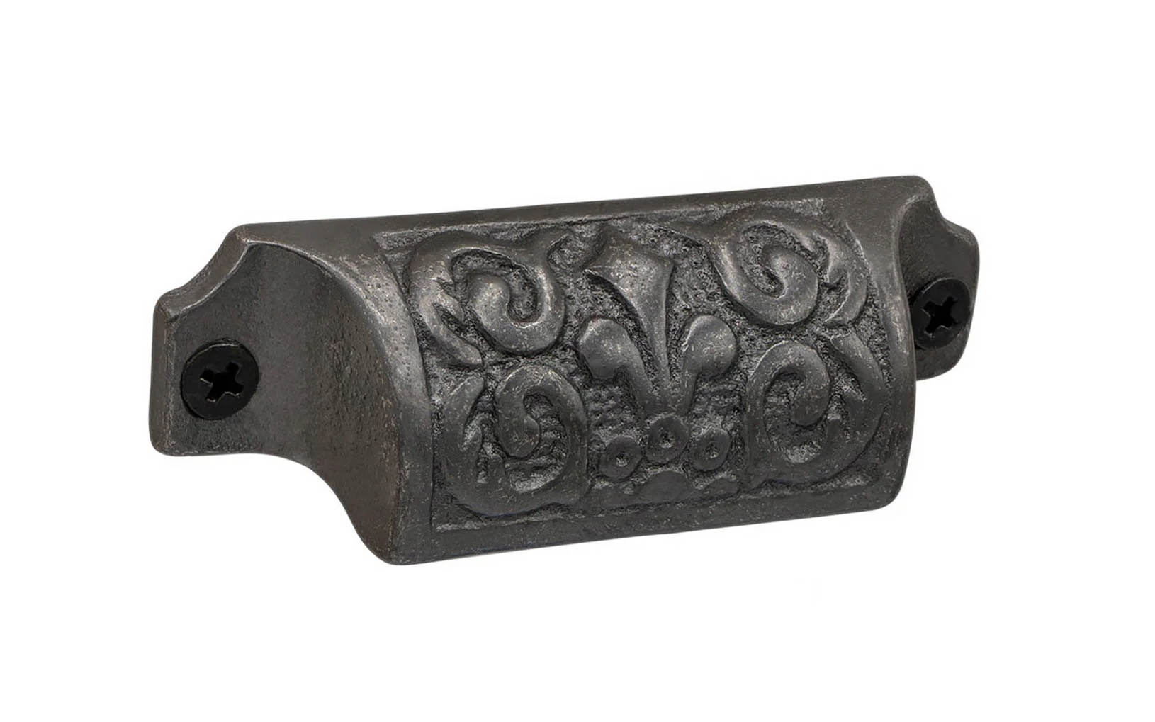 Cast Iron Fleur-de-Lis Drawer Pull ~ 3-1/4" on Centers - Image 2