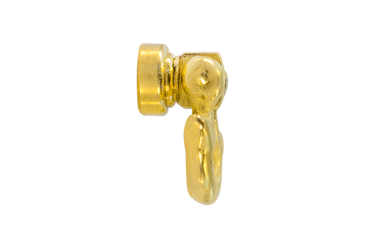 Unlacquered Brass "Dutch" Bow Cabinet Drop Pull - Image 2