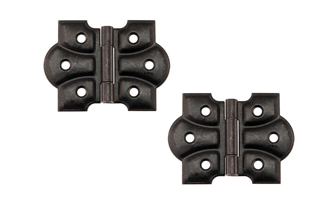 Embossed Ornamental Cabinet Hinges ~ 2-3/8" x 1-3/4" - Image 3