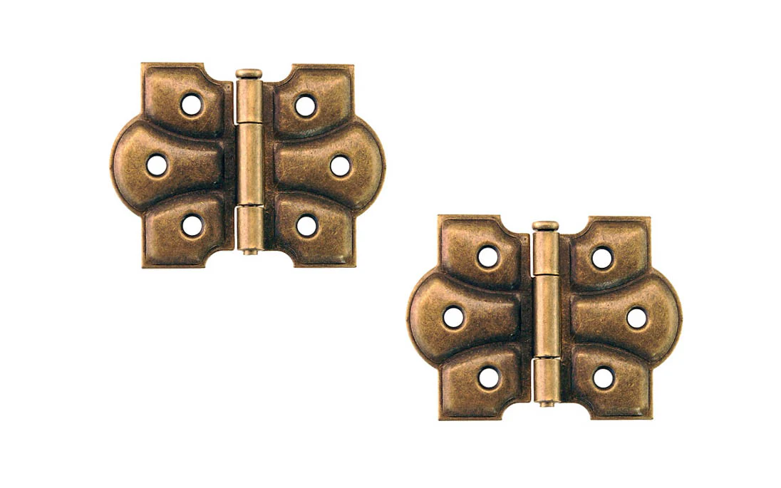 Embossed Ornamental Cabinet Hinges ~ 2-3/8" x 1-3/4" - Image 5
