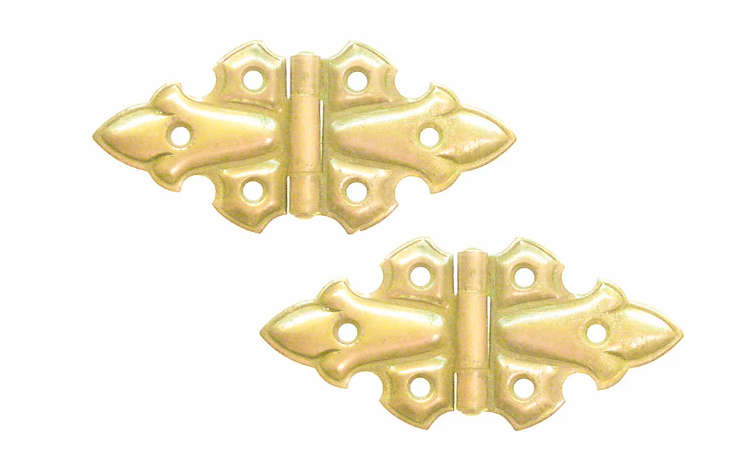 Embossed Ornamental Cabinet Hinges ~ 3-13/16" x 1-3/4" - Image 3