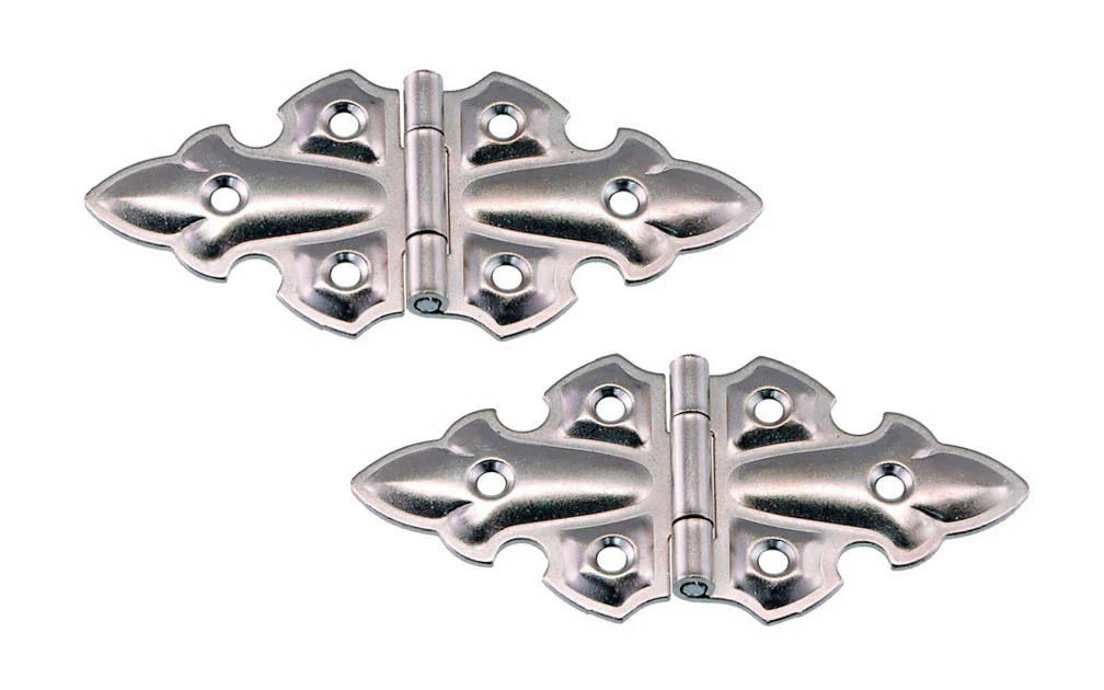 Embossed Ornamental Cabinet Hinges ~ 3-13/16" x 1-3/4" - Image 4