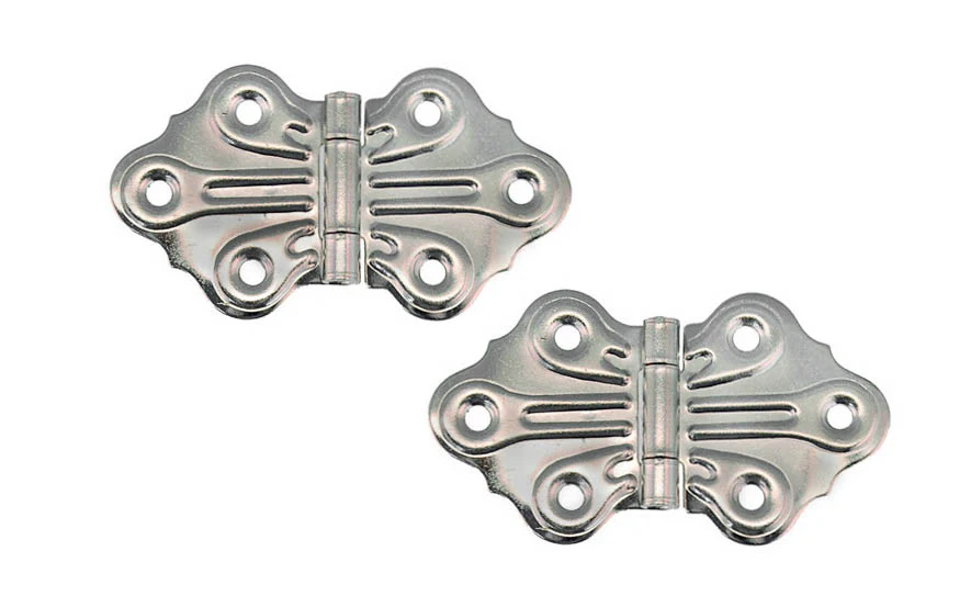 Embossed Ornamental Cabinet Hinges "Butterfly Style" ~ 2-7/8" x 1-5/8" - Image 3