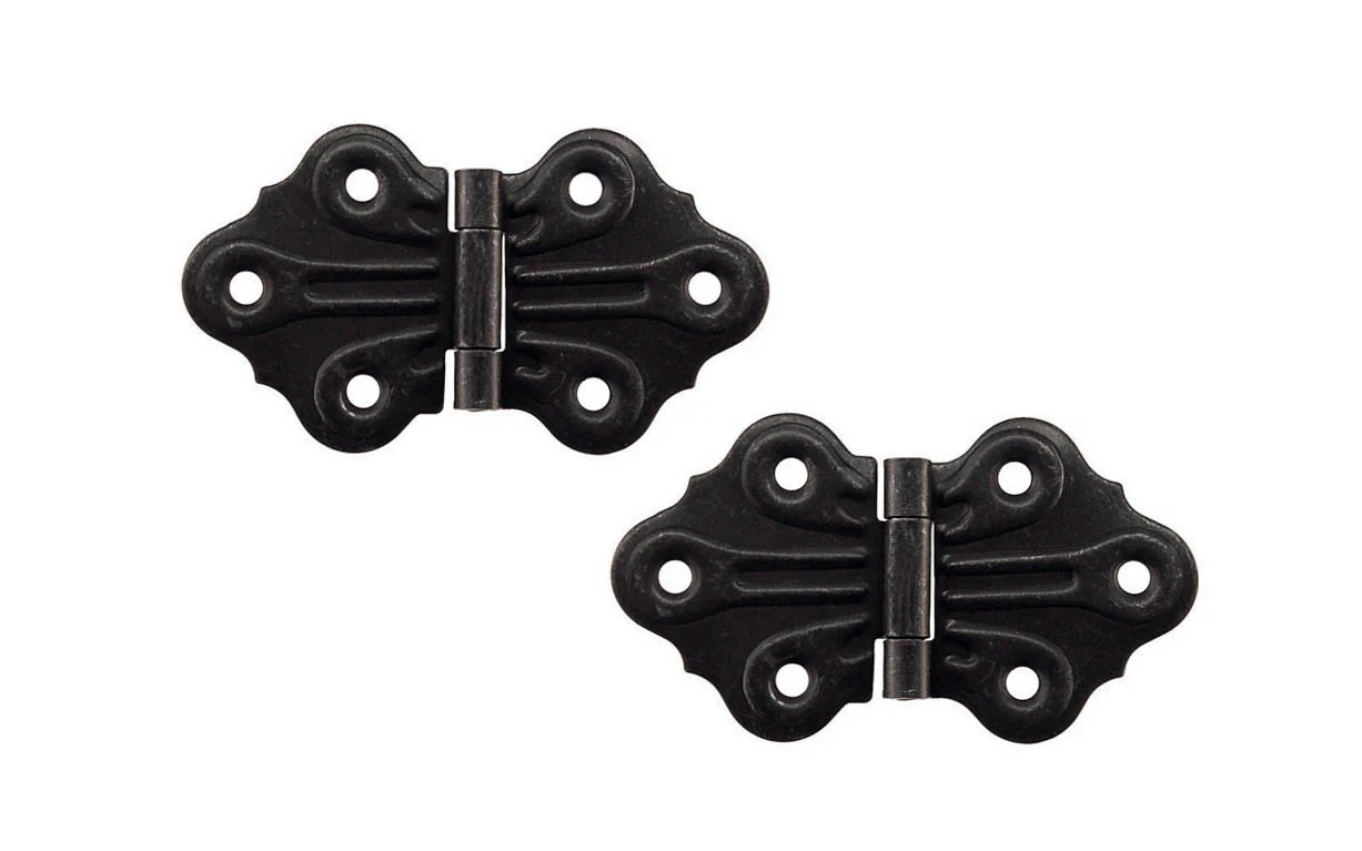 Embossed Ornamental Cabinet Hinges "Butterfly Style" ~ 2-7/8" x 1-5/8" - Image 4