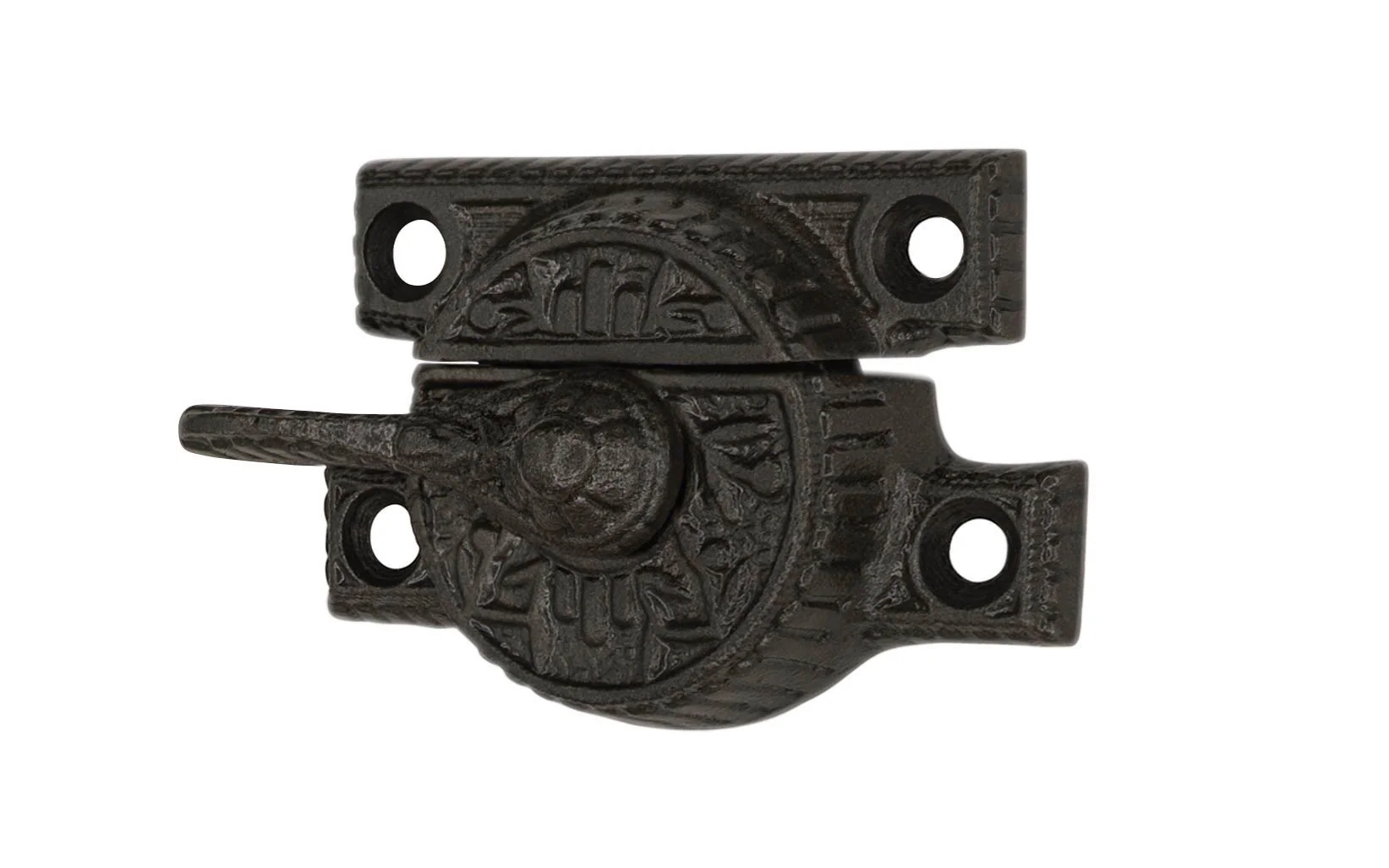 Cast Iron Ornate Victorian Window Sash Lock - Image 3