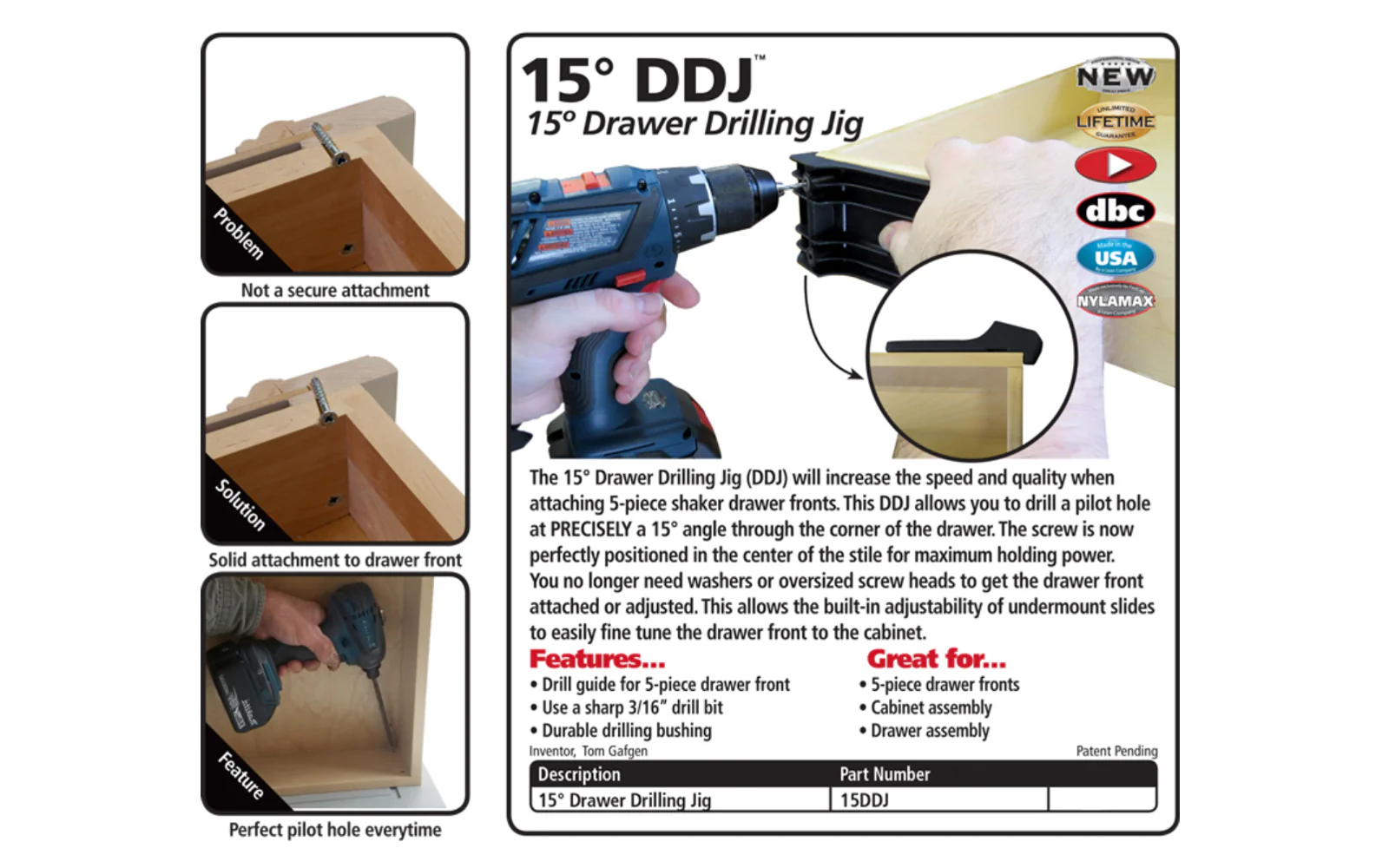 FastCap 15° Drawer Drilling Jig - Image 6