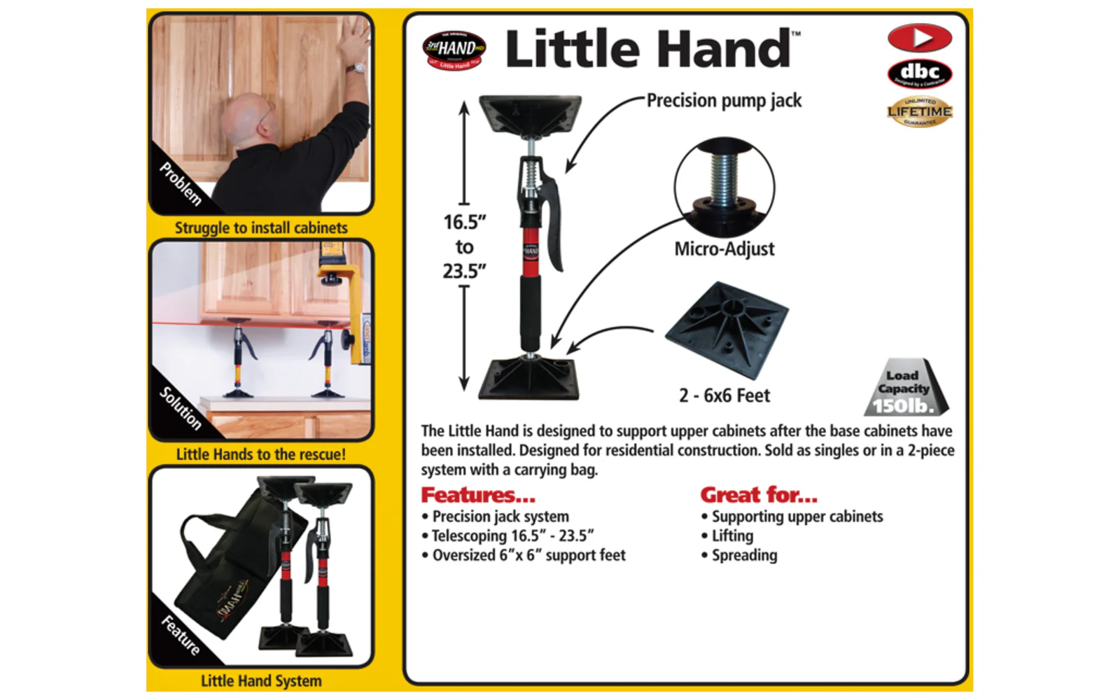 FastCap 3rd Hand "Little Hand" Cabinet Support System - Image 2