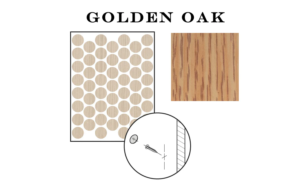 FastCap 9/16" Golden Oak Adhesive Cover Caps - Woodgrain PVC ~ 265 Pieces