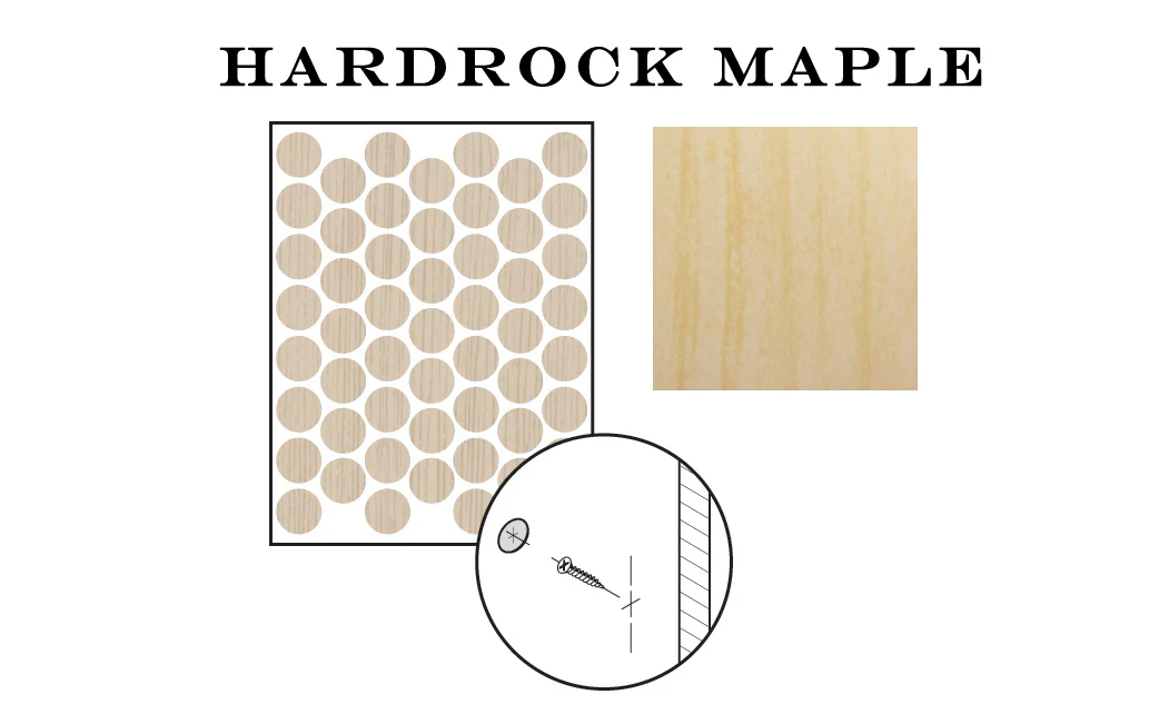FastCap 9/16" Hardrock Maple Adhesive Cover Caps - Woodgrain PVC ~ 265 Pieces