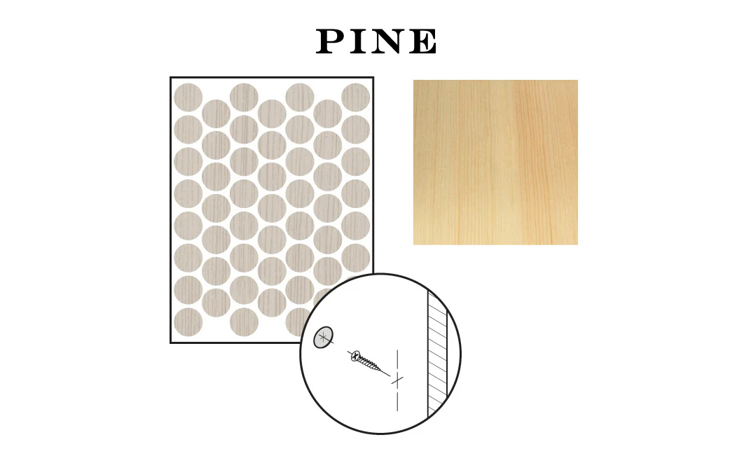 FastCap 9/16" Pine Adhesive Cover Caps - Unfinished Wood ~ 260 Pieces