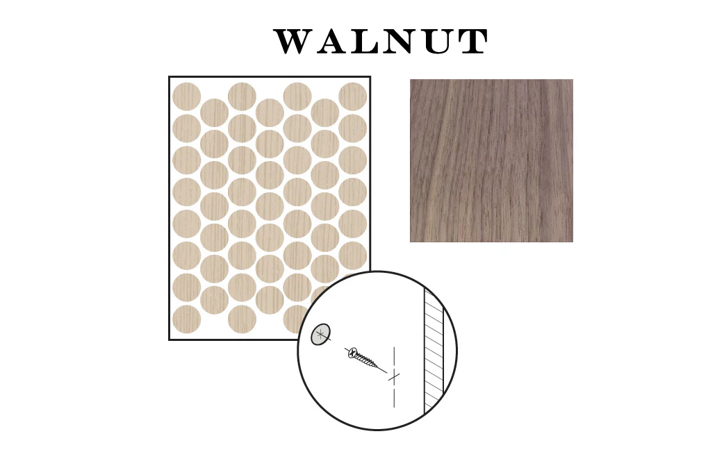 FastCap 9/16" Walnut Adhesive Cover Caps - Unfinished Wood ~ 260 Pieces