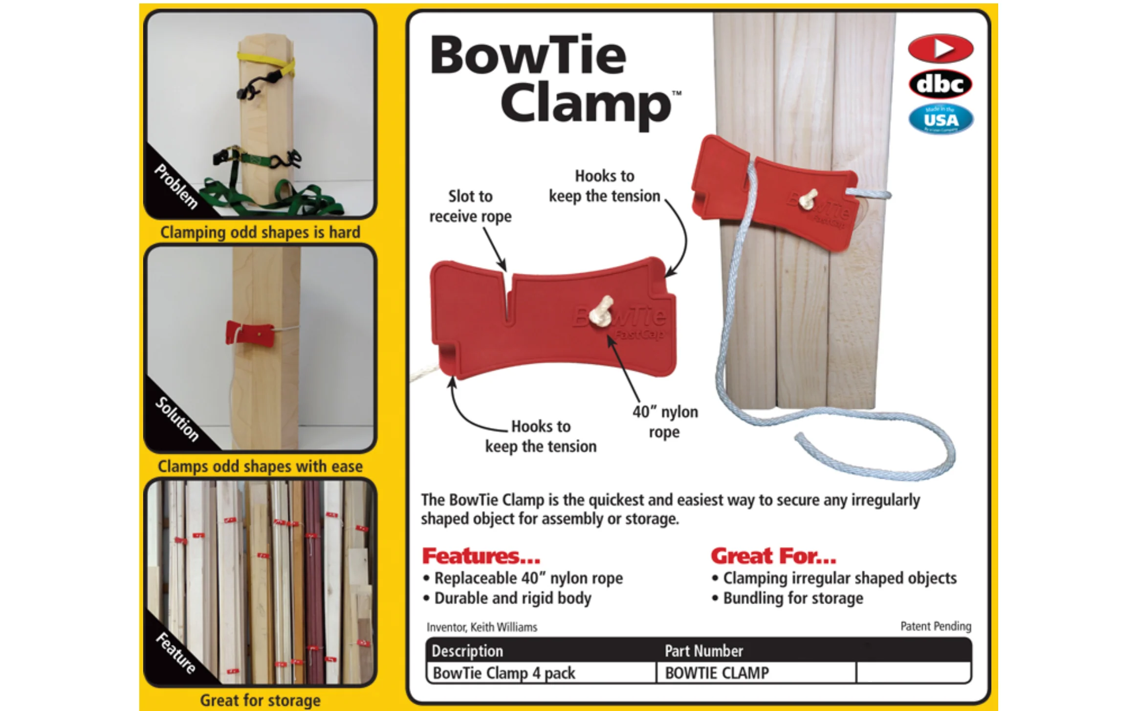 FastCap Bowtie Clamp ~ 4-Pack - Image 2