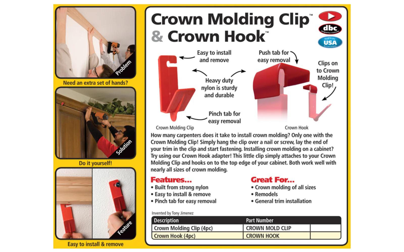 FastCap Crown Molding Hook - 4 Pack - Image 3