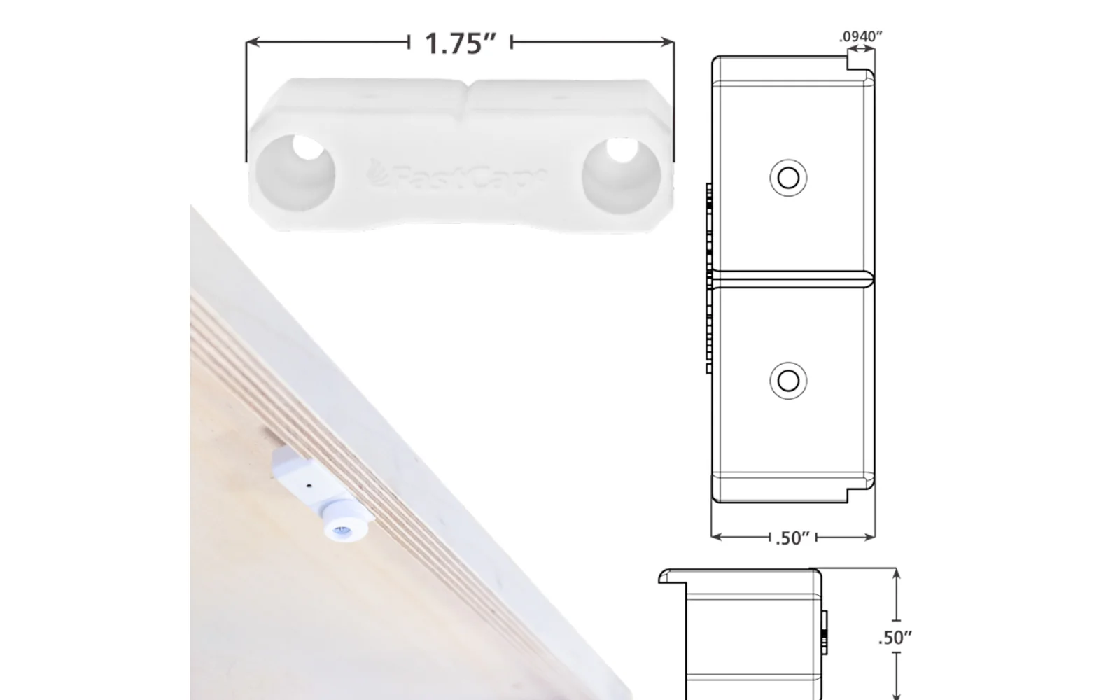 FastCap Euro Door Stop Mount ~ 5 Pack - Image 2