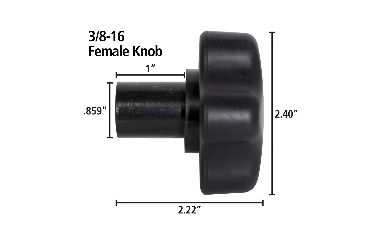FastCap Five Point Knob ~ 3/8-16 Female Thread - Image 3