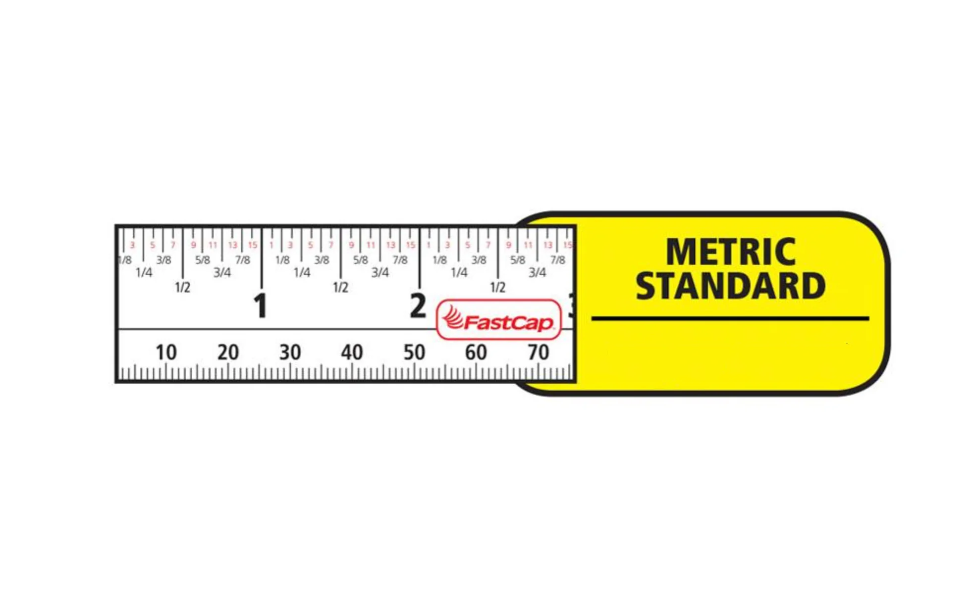 FastCap 16' FlatBack Tape Measure ~ Metric / Standard - Image 2