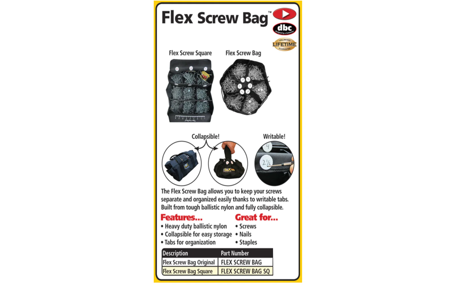 FastCap Flex Screw Bag - Square - Image 5