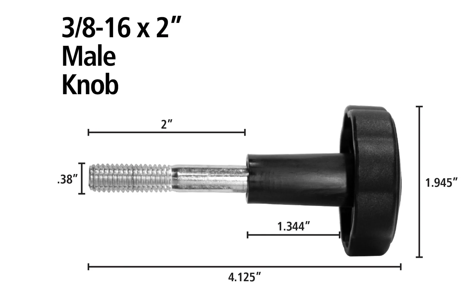 FastCap Knob ~ 3/8-16 Male Thread - Image 2
