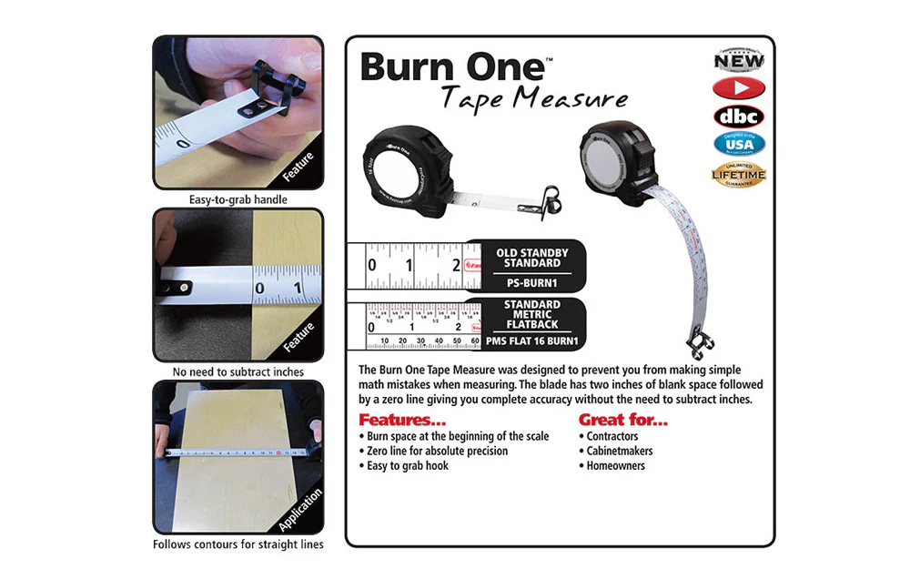 FastCap 16' ProCarpenter Burn One Tape Measure ~ Standard - Image 3