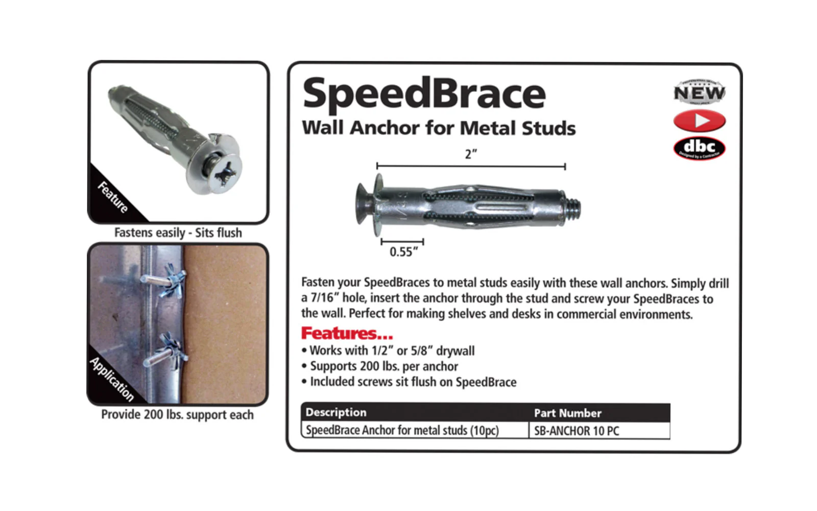 FastCap SpeedBrace Anchors - 10 Pack - Image 3