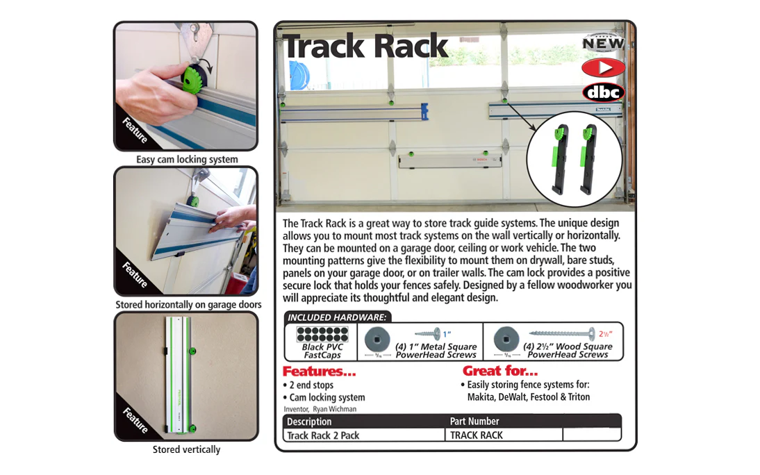 FastCap "Track Rack" Track Saw Guide Rail Storage Rack - Image 6