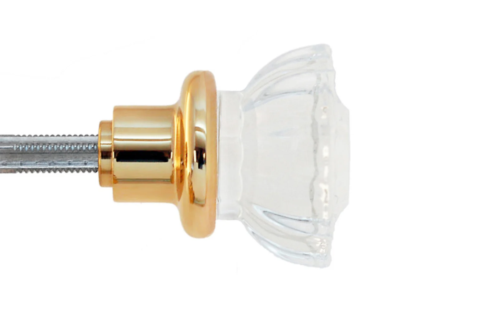 Pair of Fluted Clear Glass Doorknobs - Image 4