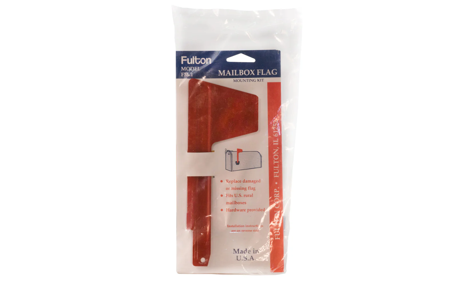 Fulton Mailbox Metal Red Flag ~ FM-1
