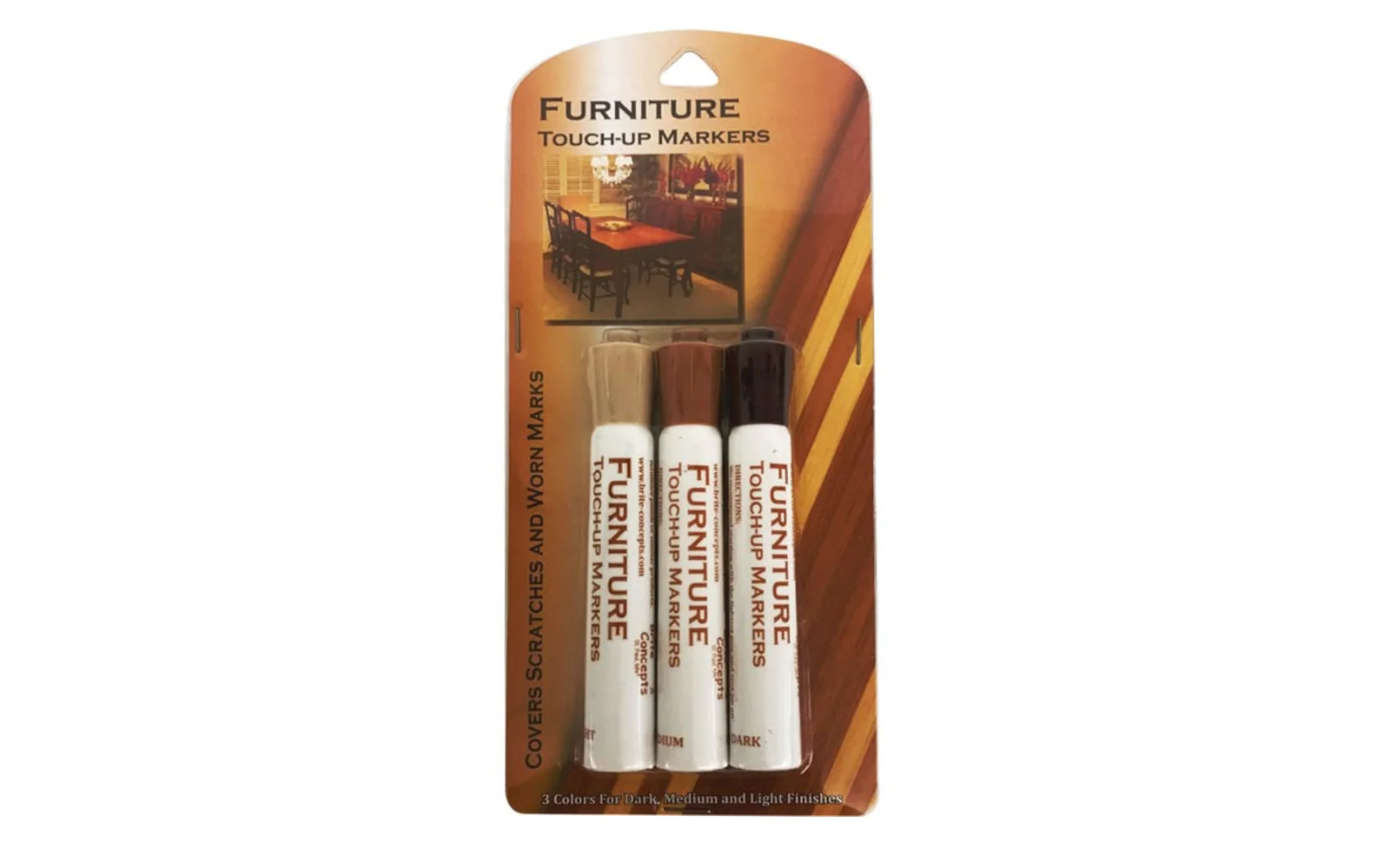 Furniture Touch-Up Markers - 3 Pack