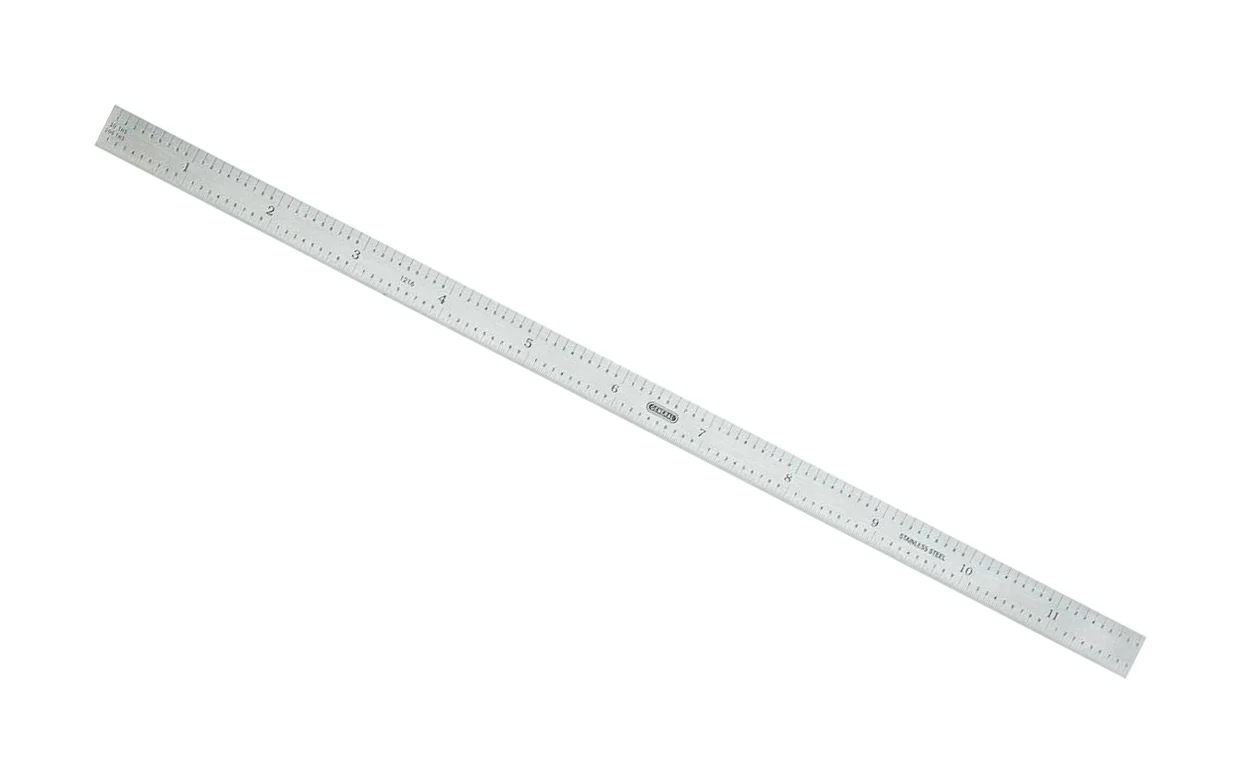 General Tools 12" Stainless Rule (10ths, 100ths, 32nds, 64ths)