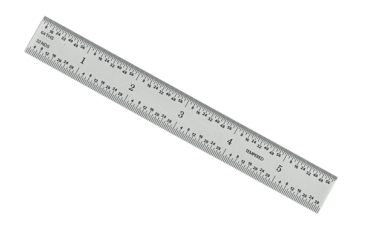 General Tools 6" Rigid Stainless Rule (mm, 0.5 mm, 32nds, 64ths) - Image 2