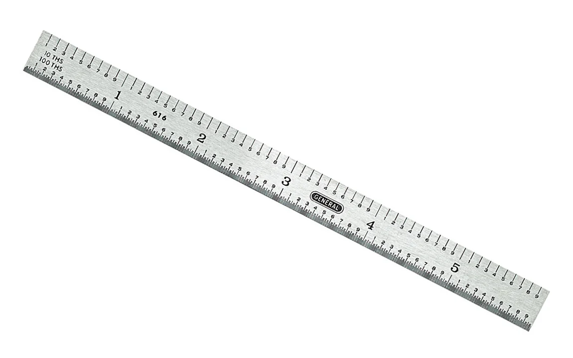 General Tools 6" Stainless Rule (8ths, 16ths, 32nds, 64ths)