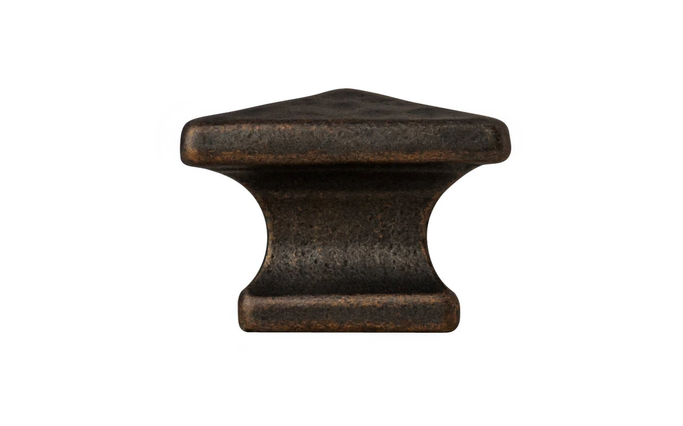 Solid Brass Hammered Pyramid Knob - Image 2