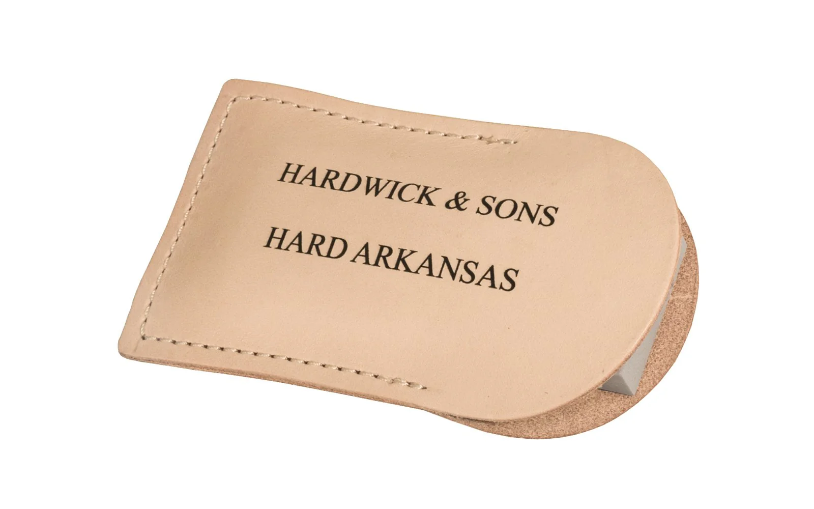 Hard Arkansas Slip Stone with Leather Pouch ~ 4-1/4" x 1-5/8" - Image 2